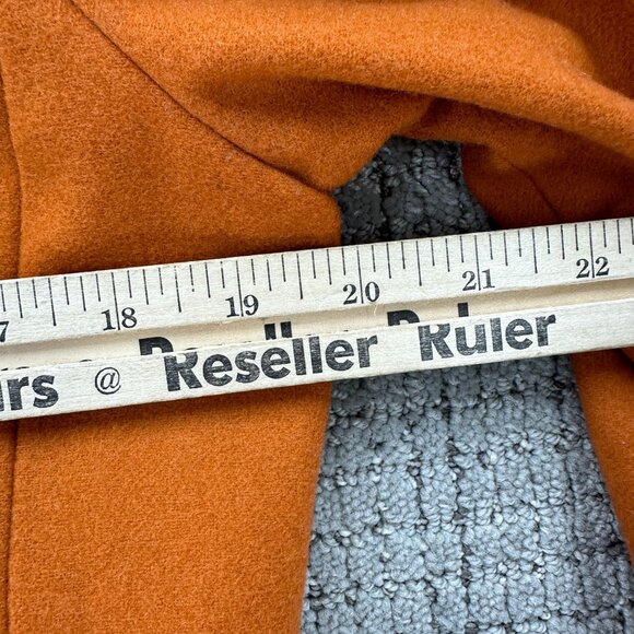 KASPER ASL Blazer Women's Size 10 Orangish Jacket Lined Zip Wool Blend Pockets - Picture 7 of 11